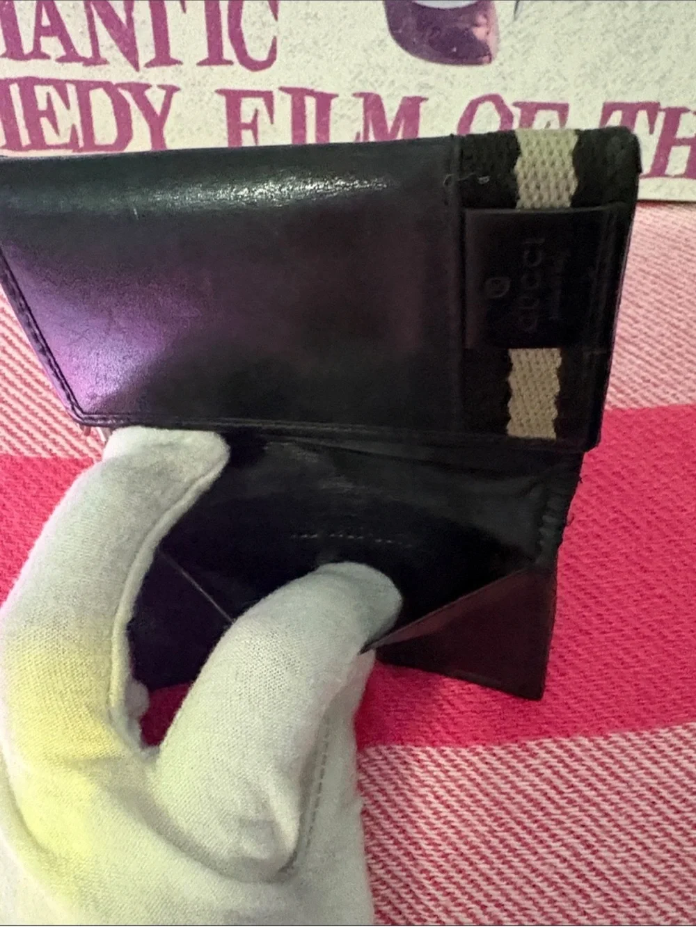 Gucci Black Leather Trifold Key Case